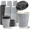 Ginkgo 100 Pack 12 oz Disposable Insulated Coffee Cups by HOME