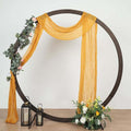 Efavormart 20ft Mustard Yellow Gauze Cheesecloth Wedding Arch Drapery Fabric by efavormart