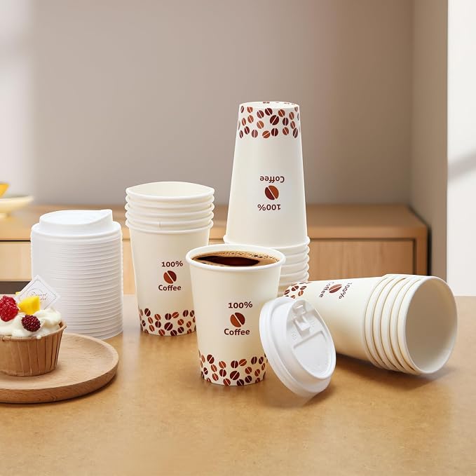 Tamone 100 PACK 12OZ Disposable Coffee Cups - Image 6