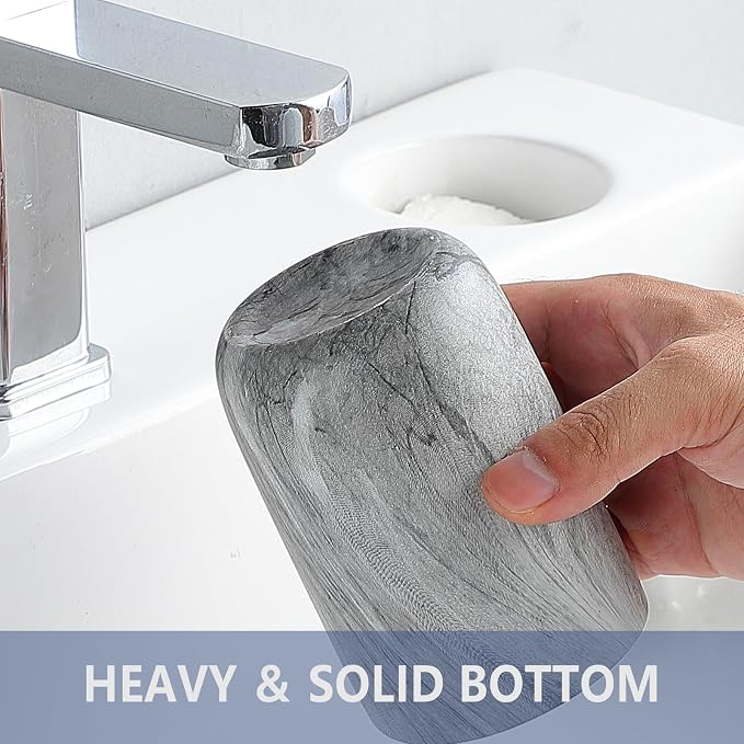 Marble Grey Toothbrush Holders for Bathrooms - Image 4