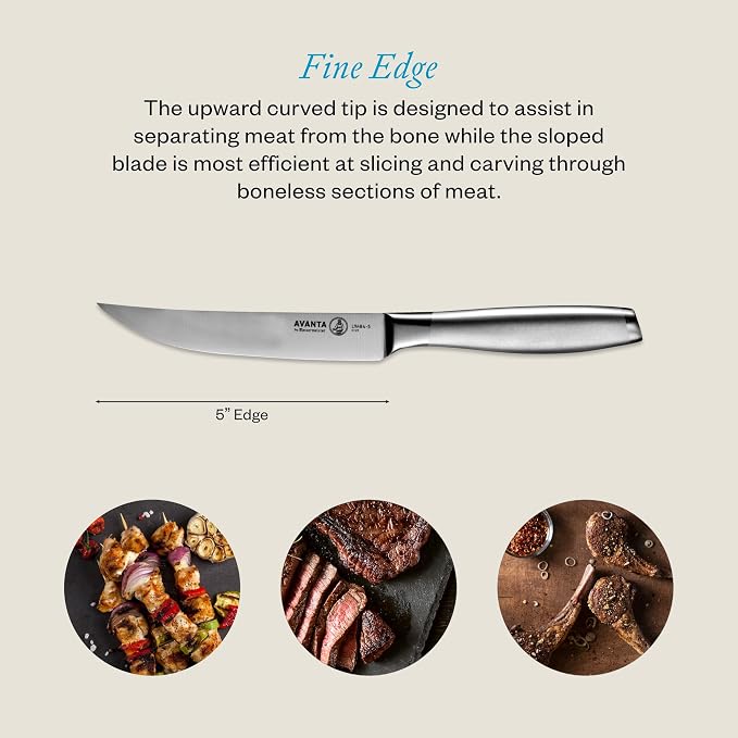 Messermeister Avanta 5” Fine Edge Steak Knife Set - Image 3