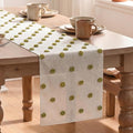 Artoid Mode Green Pom Pom Tulle Table Runner, Seasonal Washable Kitchen Dining by ArtoidMode