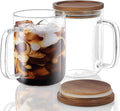 DRASTAR Glass Coffee Cups, 12 oz Clear Coffee Mugs by EnhanceYourDailyLife