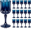 Ciaell 24 Pack Blue Plastic Wine Glasses by Ciaell