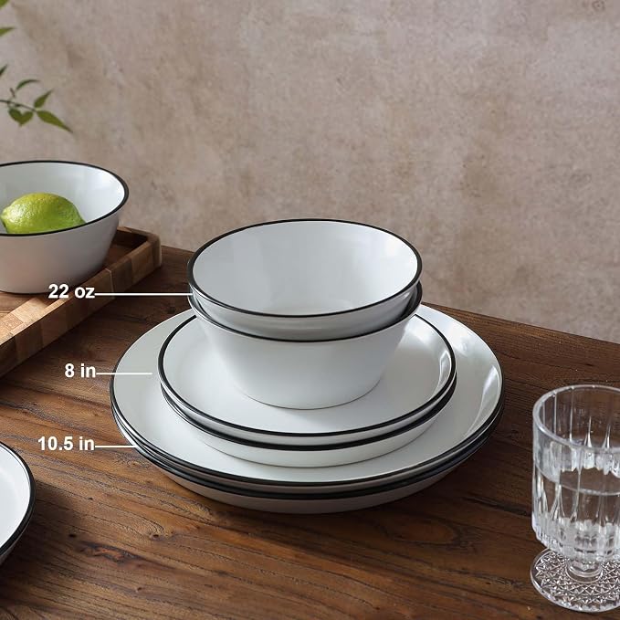 Famiware Saturn Dinnerware Sets, Ceramic Plates and Bowls - Image 2