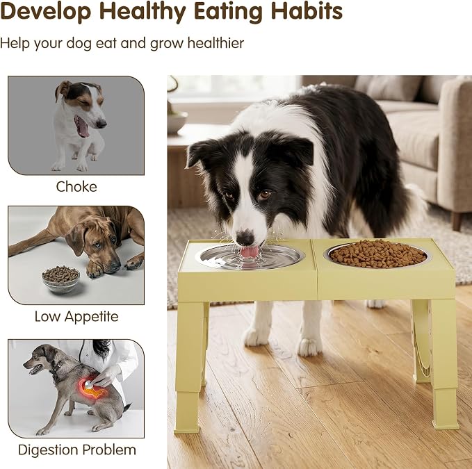 XIAZ Elevated Dog Bowls Large Breed Raised Dogs Bowl Stand Large/Medium Sized - Image 4