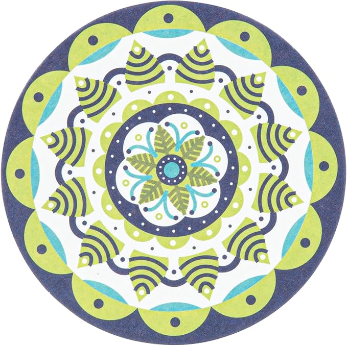 Restaurantware Super Absorbent Coasters 480 Case 4 Inch Assorted Paper Bar Coasters High-Density Pulpboard Beverage Coasters Moisture-Absorbing Durable Drink Coasters - Assorted Designs