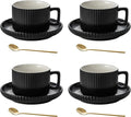 8 Ounce Cappuccino Cups Set of 4, Latte Mugs by AYUCIAPremiumCeramic