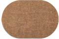 Placemats Set of 12 - Washable Heat Resistant Table Placemats - Wipeable Faux Leather Oval Place Mats, Waterproof Table Mats for Dining Table, Brown