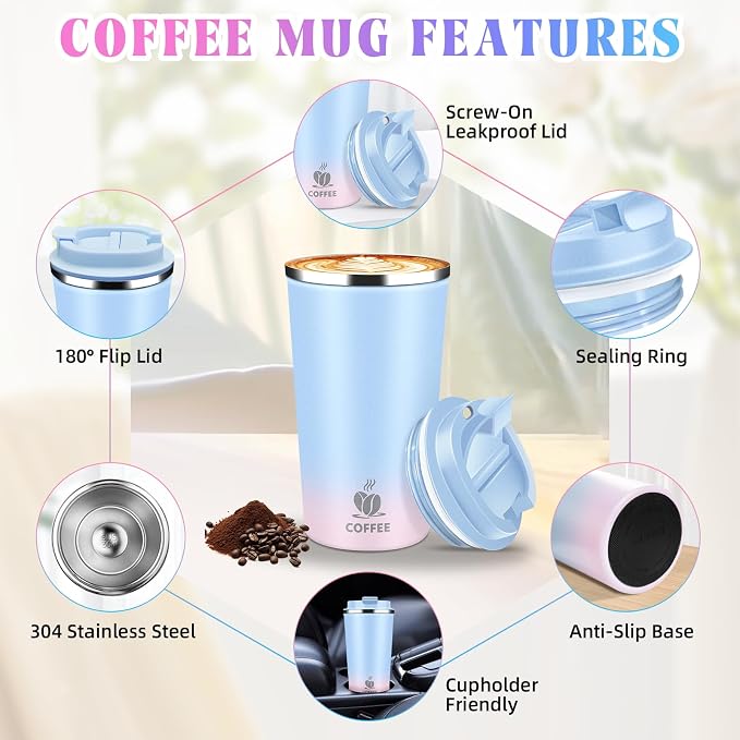 17oz Insulated Travel Coffee Mug - Image 3