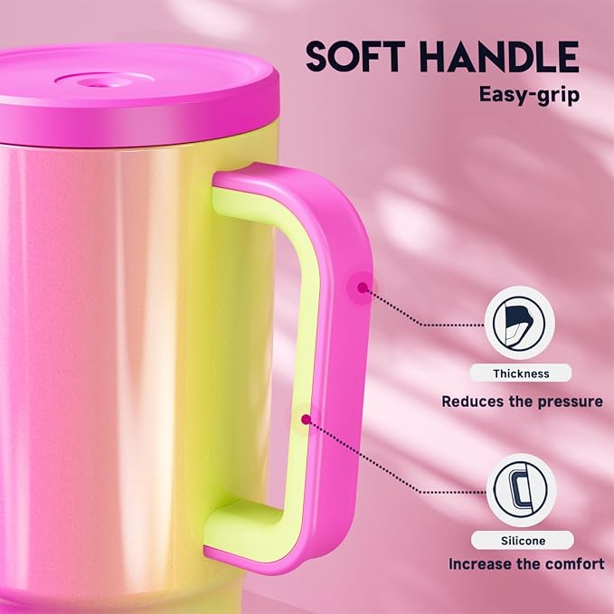 Meoky 30 oz Tumbler with Handle, Tumbler with Lid and Straw, Insulated - Image 7