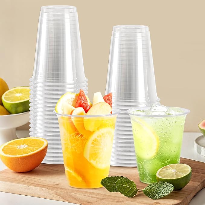 BYSNOW 12 oz Clear Plastic Cups - Image 9