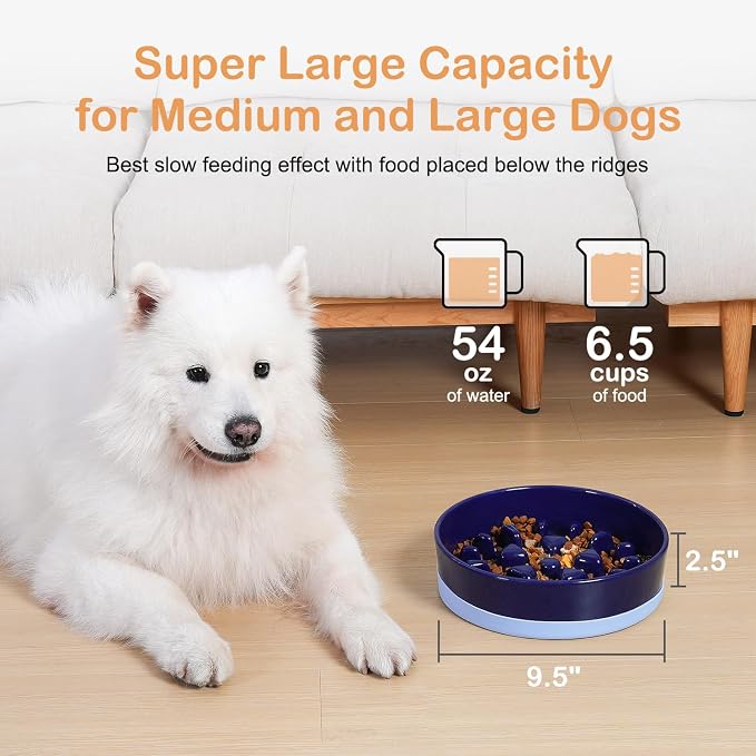 Sted Ceramic Slow Feeder Dog Bowls - Image 5