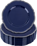 60pcs Blue Plastic Plates by Hioasis