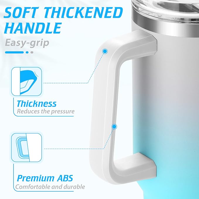 TaroKitc 40 oz Tumbler with Handle | Stainless Steel Insulated Travel Mug with - Image 4