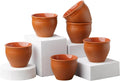 Servo Best Mini Ceramic Kulhad Cups Set of 6, 4 Oz Brown Chai Coffee Cups | by Serv-o-Best