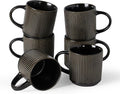 famiware Coffee Mug Set for 6, Star 12 oz Catering Mugs Cup Set by Famiware
