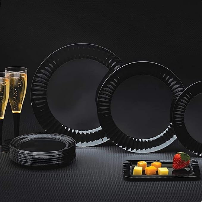 Party Essentials Deluxe Quality Hard Plastic 9-Inch Round Party/Luncheon Plates - Image 6