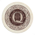 Thirstystone Monogram Round Natural Sandstone Coaster 4 Pack | 4" Diameter by Thirstystone