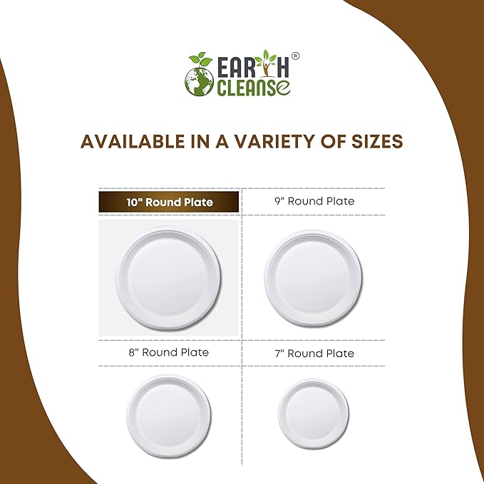 100% Compostable 9 Inch Paper Plates – Heavy Duty Bulk Disposable Plates [500-Pack] – USDA Certified, BPA-Free, Eco-Friendly, Biodegradable Sugarcane Bagasse – Natural White for Catering, Parties
