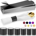Christmas Napkin Rings Set of 200, 2 Colors in 1, Reusable Adjustable Napkin Bands for Holiday Parties, Wedding, Thanksgiving Table Decor, Waterproof Tear-Proof (Black) Great Gift Idea