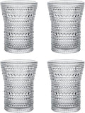 Polka Dots Glass Coffee Mug | 4-Pack 301-400ml | No Sleeve, Durable by Boxonly