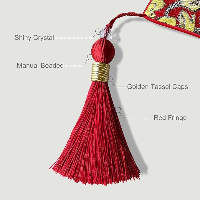 Jacquard Red Table Runner 120" Long Chenille Decor - Image 4