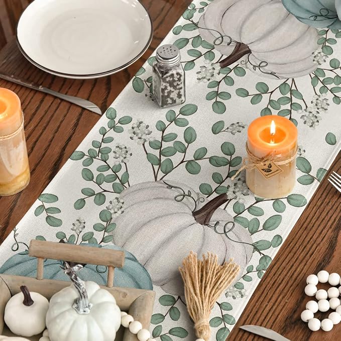 Artoid Mode 210 GSM Fall Table Runner 13x120 Inch Home Party Decor | Pumpkins - Image 7