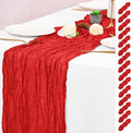 15 Pack Red Table Runner 17 x 108inch Cheesecloth Table Runner Boho Gauze Table by Lumaycens