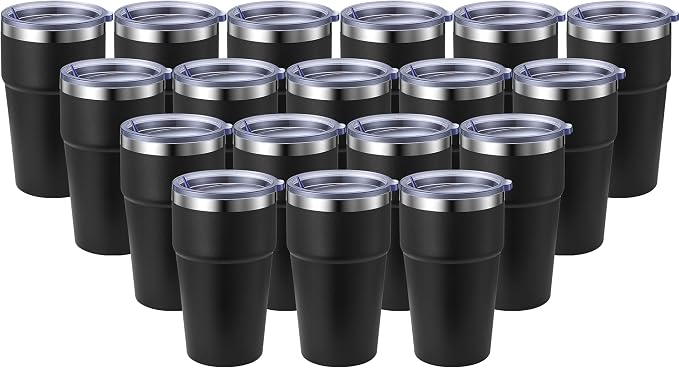 MEWAY 16oz Tumbler Double Wall Vacuum Insulated Travel Mug Bulk, Stainless by MEWAY