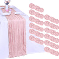 12 Pack Pink Cheesecloth Table Runner 35 x 120 Inch | Boho Gauze Fabric by RestfulGlow