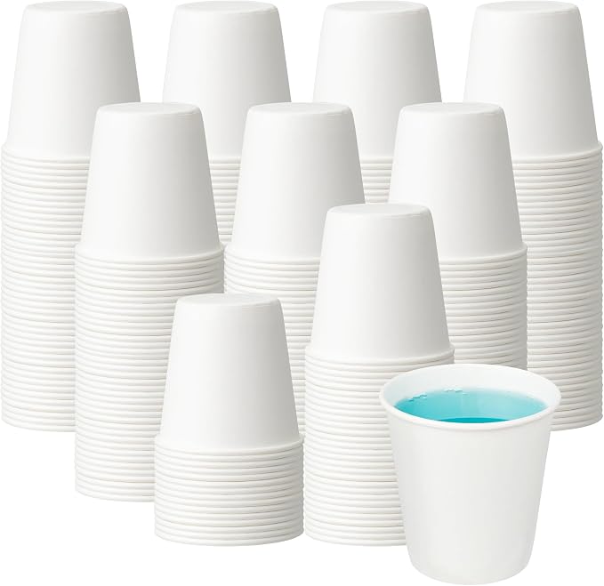 RACETOP 3 oz 500 pack Disposable Paper Bathroom Cups, Small Coffee Cups by RACETOP
