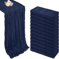 12 Pack Navy Blue Cheesecloth Table Runner 35 x 120 Inch | Boho Gauze Cheese by Pepmily