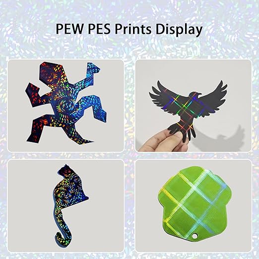 PEW PES Build Plate for Bambu 3D Printers, Smooth Rainbow Gear+Rainbow Plaid Build Plate Flexible Holographic Bed Plate 257x257mm for Bambu Lab X1C/X1/X1E/P1P/P1S/A1 3D Printer