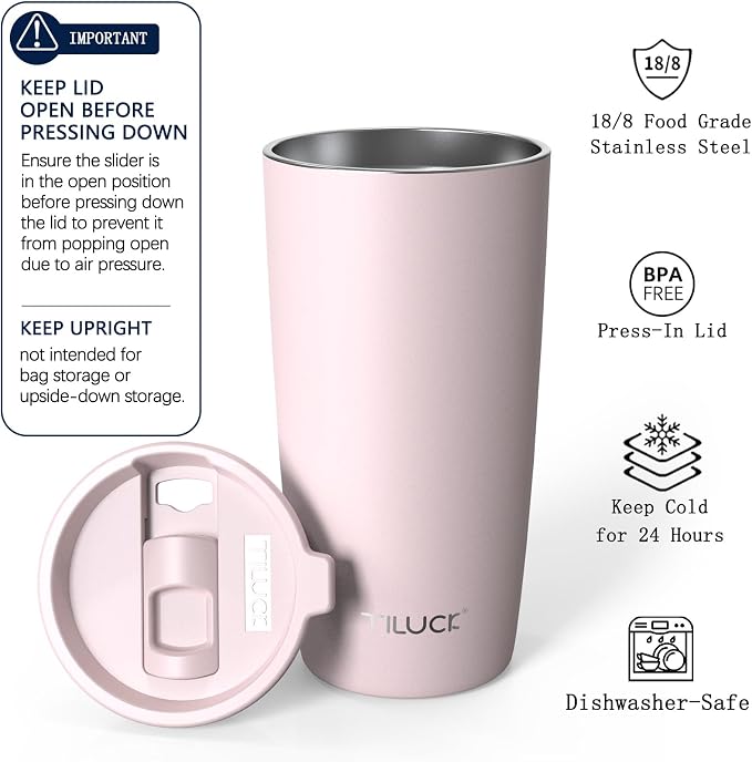 TILUCK 20 oz Insulated Coffee Tumbler - Image 2