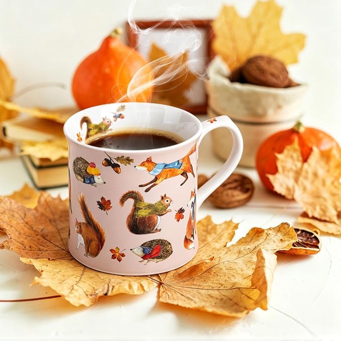 Fall Animal Coffee Mug, 12oz Ceramic Autumn Mug - Image 2
