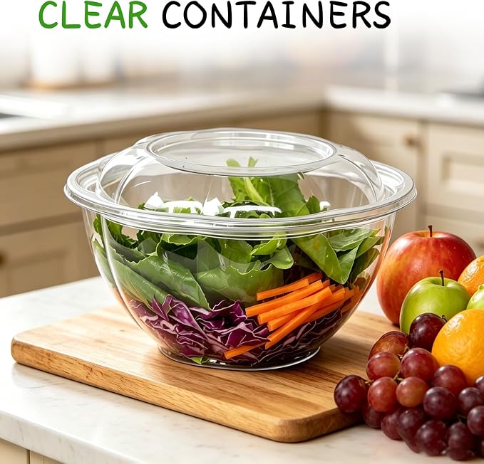 50PCS 32oz Disposable Salad Bowls - Image 5
