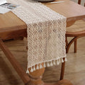 meioro Mesh Woven Table Runners, 12x72 Inch Boho Cotton Table Runner by meioro