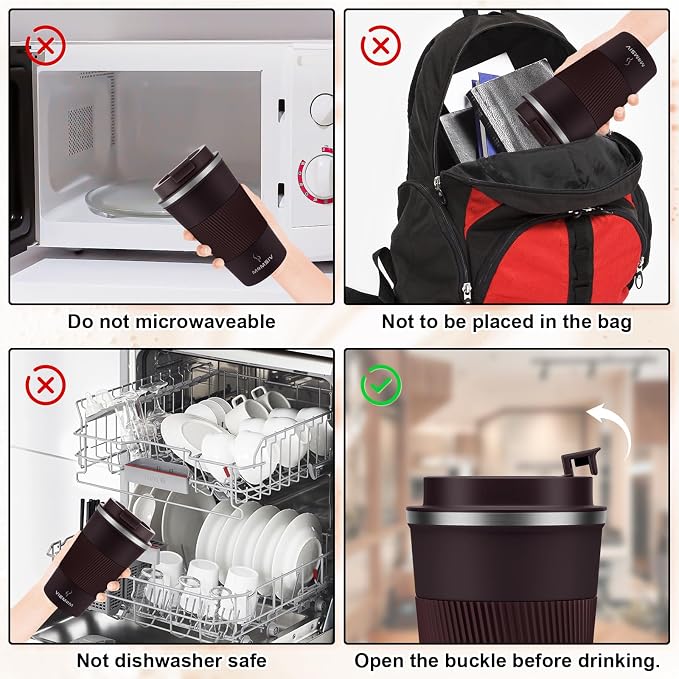 MOMSIV 17oz Travel Coffee Mug, Insulated Coffee Cup - Image 6
