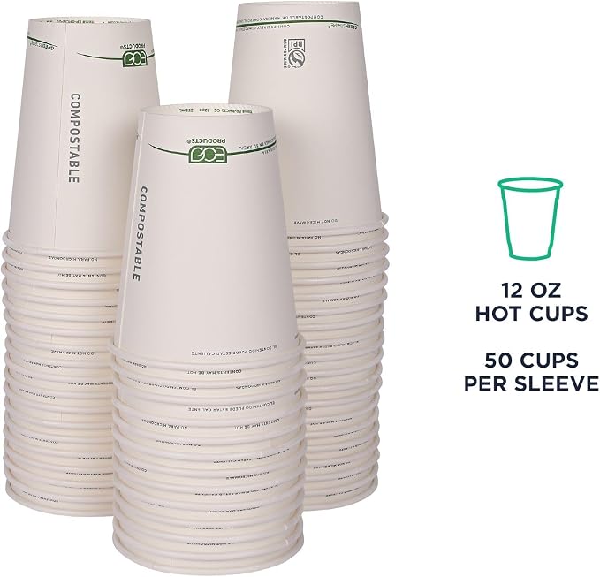 ECO PRODUCTS GreenStripe Disposable Paper Hot Cups, 12 oz - Image 5