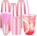 KesaPlan 100 Pack 16 oz Pink Plastic Party Cups by KesaPlan