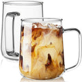 Large Glass Coffee Mugs, 20 oz Glass Coffee Cups Set of 2, Hot/Cold Beverages by Unknown