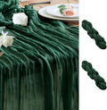 Cheesecloth Table Runner Emerald Green 10FT Boho GauzeRunner by Wokceer