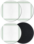 Coasters Set of 4, Simple Lines Round Drink Coasters by Unknown