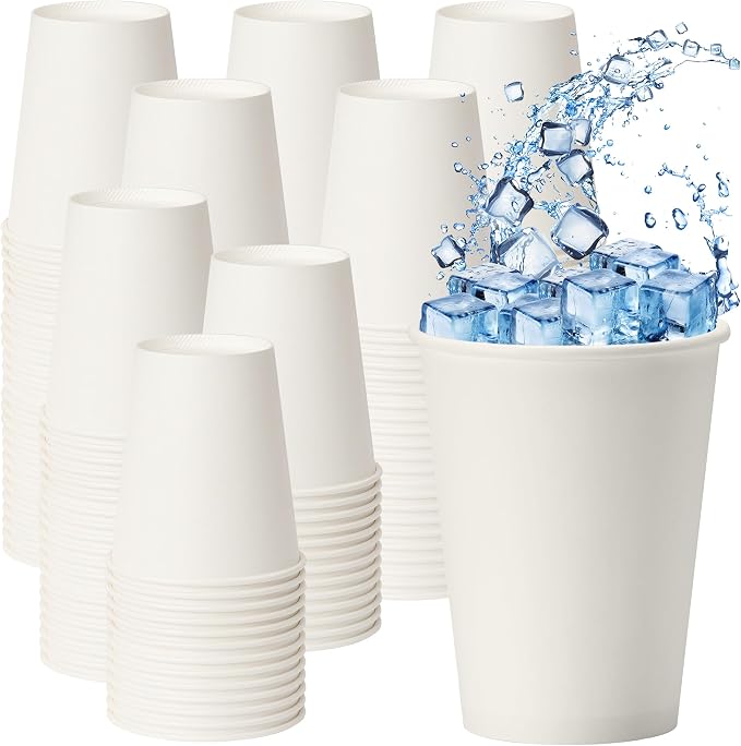 1000 Pack 12 oz Paper Cups by ECOEXTRA