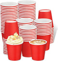 100 Pack 3 oz Paper Cups, Disposable Small Bathroom Cups Red | Bathroom Cups by Huaiid