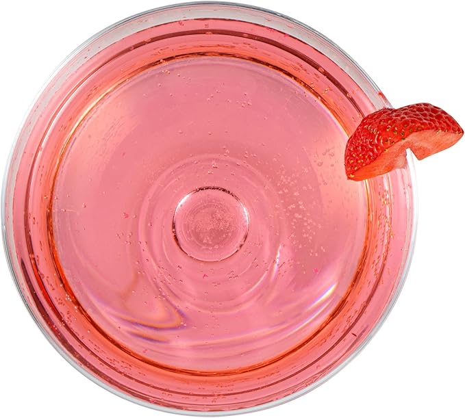 Restaurantware Coupe Cocktail Glasses 6 Count 8 Ounce Lead-Free Stemmed Drinkware Clear Glass Wide Bowl Elegant Design Sturdy Foot