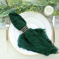 Efavormart 5 Pack 24"x19" Hunter Emerald Green Matte Gauze Cheesecloth Napkins by efavormart