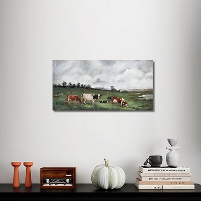 Belmrxne Nature Wall Art Green Wall Decor Posters Aesthetic Canvas Painting Funny Artwork for Living Room Dining Room Kitchen Bathroom and Office Bedroom 12x24 Inch
