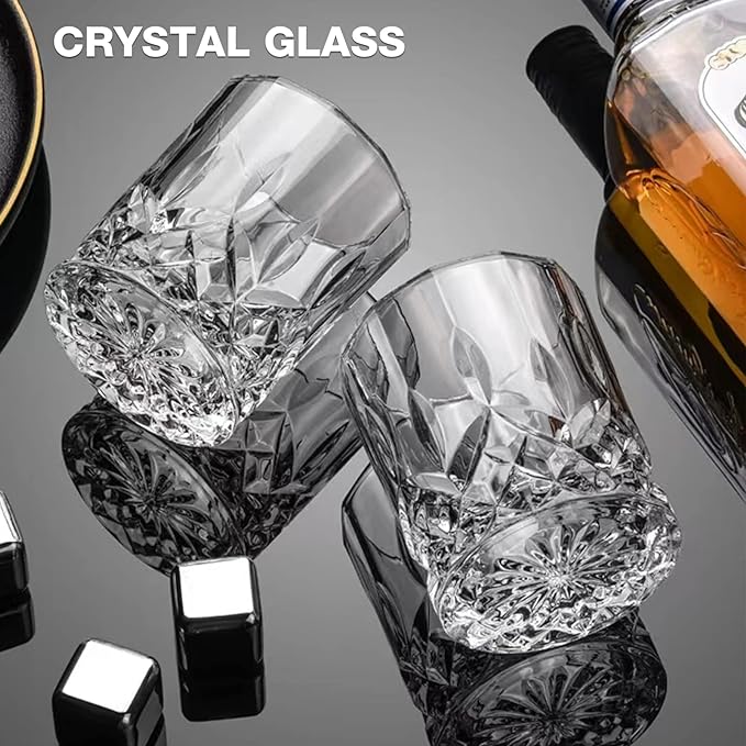 Qipecedm® Old Fashioned Whiskey Glasses, Barware - Image 3